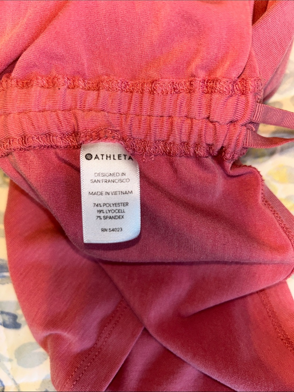 Athleta Racerback Tank Top – Pink | Side Drawstring Ruched Detail - Picture 5 of 5
